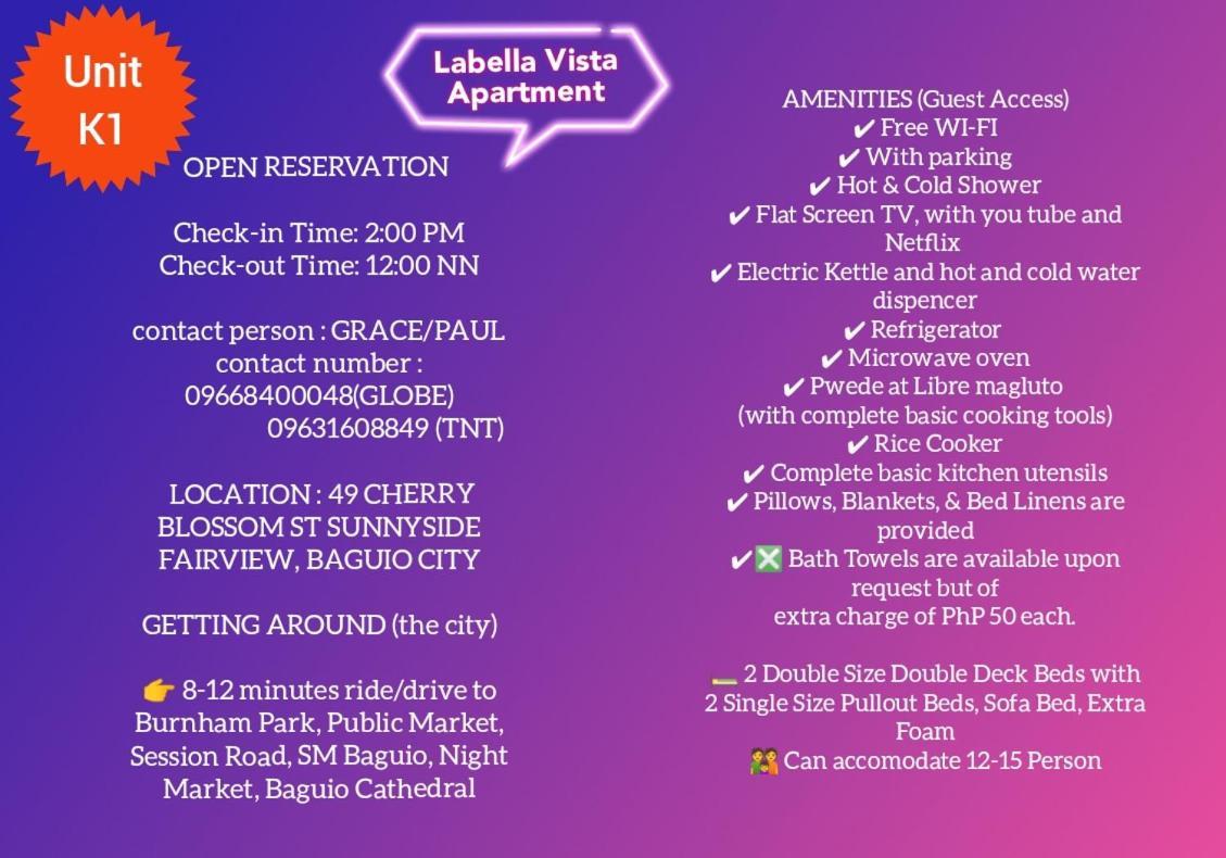 Labella Vista Apartment باغيو المظهر الخارجي الصورة